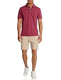Nautica Herren Kurzärmeliges Poloshirt aus Stretch-Baumwoll-piqué Polohemd, Kastanienbraun, L