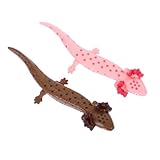 BESTonZON 2 Stück Kunststoff Salamander Figur Realistische Salamander Modelle für Dekoration und Lernspielzeug Vivid Simulation für Zuhause und Garten
