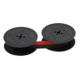 vhbw Farbband Schriftband kompatibel mit Triumph-Adler Contessa Deluxe Bondrucker, Nadeldrucker schwarz/rot