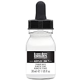Liquitex 4260432 flüssige Professional Acrylfarben - Ink, Tusche, 30 ml, hochpigmentierte Airbrushfarbe, titanweiß