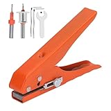 Uadme Lochzange Papier 10mm, Einzelloch Locher Papierstanzer, Einzellochstanze, 10mm Kantenanleimstanzer, für Kantenanleimung, Scheckkarten, PVC, Hartfolie, Dünnes Furnier