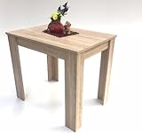 Möbel SD Esszimmertisch Küchentisch Sonoma Eiche hell Sägerau 86x60cm