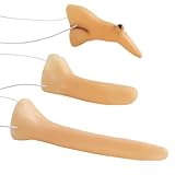 YUYWWAN 3 Stück Halloween Hexennase, Witch Accessories Falsche Nase, Hexen Nase mit Elastischer Kordel, Latex Hexe Zubehör Hexennase für Kinder Erwachsene Halloween Hexe Cosplay Party Anziehzubehör