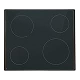 ensipart Ersatzglas für Kochfeld kompatibel mit Ignis 481010623706 Glaskeramikplatte für Kochfeld Herd kompatibel mit Indesit C00443739