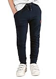 Staccato Jungen Jogginghose - Kordelzug, elastische Rippbündchen, formbeständig für Sport und Freizeit - Farbe: Marine, Größe: 128/134