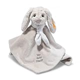 Steiff Kuscheltier Hoppie Hase Schmusetuch, Süßes Stofftier, Jungen, Mädchen & Babys ab 0 Monaten, Friends, 26 cm, Hellgrau, 242250