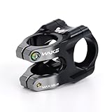 CYSKY Fahrrad Vorbau 31,8 35mm 0 Grad MTB Kurzer Vorbau 31 8 Mountainbike Vorbau Lenkererhöhung 1-1/8 für die meisten Fahrräder, Rennrad, MTB, Downhill, Radsport (Schwarz & Titan)