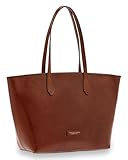 The Bridge Shopper Guelfa Unisex Damen aus braunem Kalbsleder, Innentasche, braun, Einheitsgröße