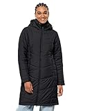 Jack Wolfskin Damen North York Coat Winddichter Wintermantel, Schwarz, S EU