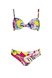 Sunflair Bikini Blumenmuster Multicolor Zweiteiler Set mit Bügel verstellbare schmale Träger breiter Slip