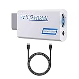 ZHITING Wii zu HDMI Adapter,Wii to HDMI 720/1080P HD Converter Adapter mit 3,5mm Audioausgang mit 1.5m HDMI Kabel für Wii U & Mini TV Monitor Beamer Fernseher (Weiß)