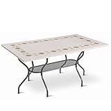 PATIO Mosaiktisch Roma 160 x 90 cm Steintisch Gartentisch Balkontisch Metall Beistelltisch Kaffeetisch Terrassentisch Esstisch rechteckig