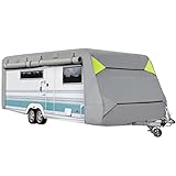 ONVAYA® Wohnwagen-Schutzhülle | Abdeckung fürs Wohnmobil | atmungsaktive Abdeckplane | Wind- und wetterfest (730 x 250 x 220 cm)