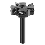 SpeTool 4 Flöten Planfräser holz für Oberfräse 40mm Schnittdurchmesser, 8mm Schaft Hobelfräser mit Wendeplatten spoilboard Fräser Abflachfräser Oberflächenbit