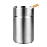 JNNJ Edelstahl Auto Aschenbecher, Aschenbecher Winddicht Aschenbecher Für Draussen Auto, Rauchfreien Zigarette Auto-Aschenbecher Wind, Für Auto, Garten, Büro, Haushalt