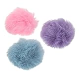 Toyvian 3 Stück Furry Mikrofon Windschutz Windschutzscheibe für Ansteckmikrofone Mikrofon Windschutz für Outdoor Aufnahme Streaming Interviews in Lila Hellblau