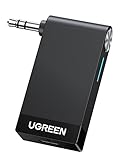 UGREEN Aux Bluetooth Adapter Auto für Freisprechanruf und Musik Hören beim Fahren, Bluetooth Klinke Empfänger mit Bluetooth 5.0 Receiver für Auto, Lautsprecher und Verstärker