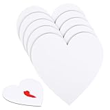 Healifty 5 x herzförmige Leinwandplatten zum Malen, Zeichnen, Heimdekorationen, 15 x 15 cm.