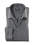 OLYMP Herren Businesshemd Langarm Luxor,Einfarbig,modern fit,New Kent,Mittelgrau 60,42