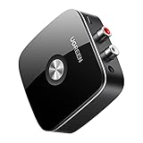 UGREEN Bluetooth Audio Adapter HiFi Bluetooth 5.0 Empfänger mit Chinch Klinke Buchse, 10M Reichweite, Receiver mit 3D Surround für Stereoanlage Lautsprecher und Verstärker