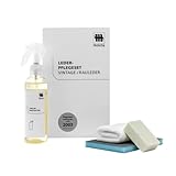 Musterring Lederpflegeset für Vintage- & Rauleder – Anilin Protektor 200 ml, Nubuk Radierer, Schleifpad & Tuch – Pflege & Schutz für Anilin-, Nubuk- & Veloursleder