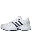 adidas Herren Strutter Shoes Gymnastik-und Trainingsschuhe, Cloud White/Dark Blue/Matte Silver, 43 1/3 EU