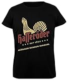 Hasseroder Baumwolle Damen T-Shirt Schwarz Damen