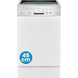 Bomann® Geschirrspüler 45 cm teilintegriert | sehr leise | Spülmaschine 45 cm automatische Türöffnung | inkl. Aquastop | Reinigungstemperaturen: 40°-65°C | 6 Programme | Geschirrspüler - GSPE 7422 TI