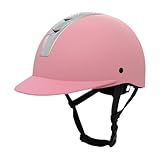 harayaa Stylischer Reithelm für Den Sommer mit Belüftung, M Rosa Silber