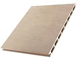 WPC XL Sichtschutzzaun, Naturfaser-Kunststoff-Gemisch, Modular, Sandfarben, 178x184cm, Montage erforderlich, 6 Profilbretter