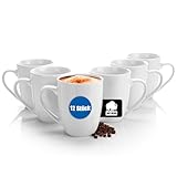 BigDean 12 Stück Kaffeebecher 300ml aus hochwertigem echtem Porzellan - spülmaschinengeeignet - Tassen zum Bemalen
