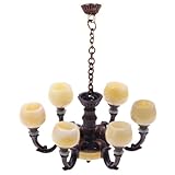 NASSMOSSE Dollhouse Kronleuchter lebensechter 3,4x2,2x2,5 Zoll Miniatur Kronleuchter lustiger DIY Accessoires Dollhouse Möbel für Dollhouse Dekor Kinder Rollenspiele Geschenke