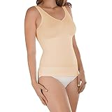 BestSale247 Damen Form-Top - Seamless Unterhemd mit Shaping-Effekt Shapewear Formendes Hemd (Beige, 44-46)