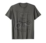 American Vintage Classic Motorrad und P-51 Flugzeug schwarz T-Shirt