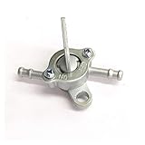 Das elektromagnetische Ventil 1 Stück Motorradteile, universelle modifizierte Zubehör Kraftstofftank Benzinventil Ölschalter 6mm Industriebedarf (Color : Dark Grey)