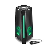 MEDION P61552 Party-Soundsystem (Partylautsprecher inkl. Mikrofon, Karaoke Partybox, Akku, Bluetooth, True Wireless Stereo, 2X 220 Watt, Lichteffekte, USB, AUX, 2X Mikrofonanschluss, Kompaktanlage)