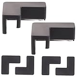 Milisten 6 Stück Teiliges Eckenschutz für Aquarien und Terrarien Weiche Kollisions Protektoren Selbstklebend Mittlere Schwarzer Kantenschutz für Sichere Ecken und Schutz vor Stoßschäden