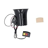 Akozon Auto Sirene Horn - 3 Töne 105db Laute Fahrzeughorn 12V 30W Alarmanlage Signalhorn Lautsprecher für Auto Motorrad Mopeds