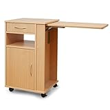 Nachttisch Hermann von Burmeier, mit ausziehbarem Tisch