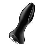 Satisfyer Rotator Plug 2 Connect App Bluetooth Analvibrator | Vibration & Rotierende Perlen | Sex-Spielzeug für Mann & Frau | Wasserdichter (IPX7) Buttplug | Analdildo-Stimulation | 12,5 cm | Schwarz