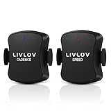 LIVLOV V2 Fahrrad Trittfrequenzsensor und Geschwindigkeitssensor Bluetooth ANT+, IP67 Wasserdicht Speed Cadence Sensor Kompatibel mit Wahoo Zwift Rouvy Peloton Garmin Fahrradcomputer