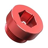 Bevinsee M22 x 1,5 Magnetische Differential-?lablassschrauben mit O-Ring 33117525064, Compatible with E46 E92 E90 E60 E81 07119919131 23111201261 33111210045, Aluminium, Rot