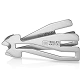 2 FABACH Trolley Master Einkaufswagenlöser für Einkaufswagen - Öffnet Frontlader- und Seitenschubfachsysteme - Abziehbarer Einkaufswagenchip Einkaufs-Chip Schlüsselanhänger aus Metall