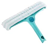 Leifheit Fenster und Rahmenwischer 4in1, Fensterwischer mit Rahmenreinigungsfunktion, Fensterreiniger mit Abziehlippe, Fensterabzieher mit verstellbarem Reinigungswinkel, kompatibel mit Click-System