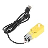 HUANGING Hocheffizienter einachsiger Reduziermotor Metallgetriebe 1:220 Wellen Motor für Automatisierung und Modellbau