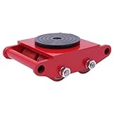 BAOCHADA Panzerrollen 6T Transportfahrwerk, 360° Drehung Hochwertige Schwerlastrollen Schwerlastfahrwerk, Industrieroller Transportrollen mit 4 Rollen, 6000KG Möbeltransporthilfe Transporthilfe, Rot