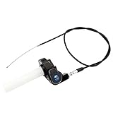 PEESHON Gasgriff Mit Kabel, Aluminium Gaszuggriff mit Kabel, Schwenkbarer Gaszugsatz für 50-200Ccm Motocross ATV Dirty Bikes (schwarz)
