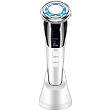 Ultraschallgerät Gesicht Kosmetisches Gerät Faltenentferner Gesichtsmassagegerät Ultraschall Gesichtslifting Schönheitsgerät mit EMS ION- Photon Heiße/Kühle Behandlung für Anti Falten Anti-aging