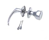 Aqbau® Türdrücker mit Türknopf drehbar | Knopfdrücker | Türknauf | Knauf | Komplettes Set inkl. Bolzen und Schrauben (Silber)