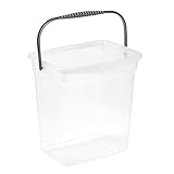 keeeper Waschmittelbox, 6 l, Große Deckelöffnung, Henkel zum Transportieren, 18 x 23 x 24 cm, wim, Natur (Transparent)